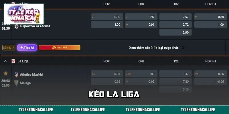 Kèo La Liga – Giải Mã Tỷ Lệ, Bắt Nhịp Trận Cầu Đỉnh Cao